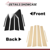 Lexus ES 6 Pcs Black Door Pillar Window Trim (2013-2018)