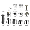 Kawasaki, Suzuki, Honda 195pcs Motorcycle Fairing Body Bolts