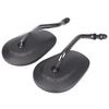 Harley Street Bob 2 x Oval Universal Motorcycle Rear View Mirrors (2007-2023)