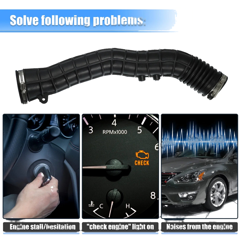 Ford Ranger Air Intake Outlet Hose Tube with Clamps (1998-2003)