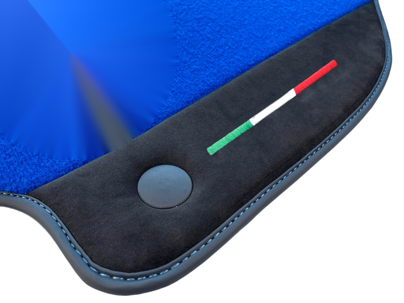 Ferrari 458 Spider Alcantara Leather Blue Floor Mats (2009-2015)