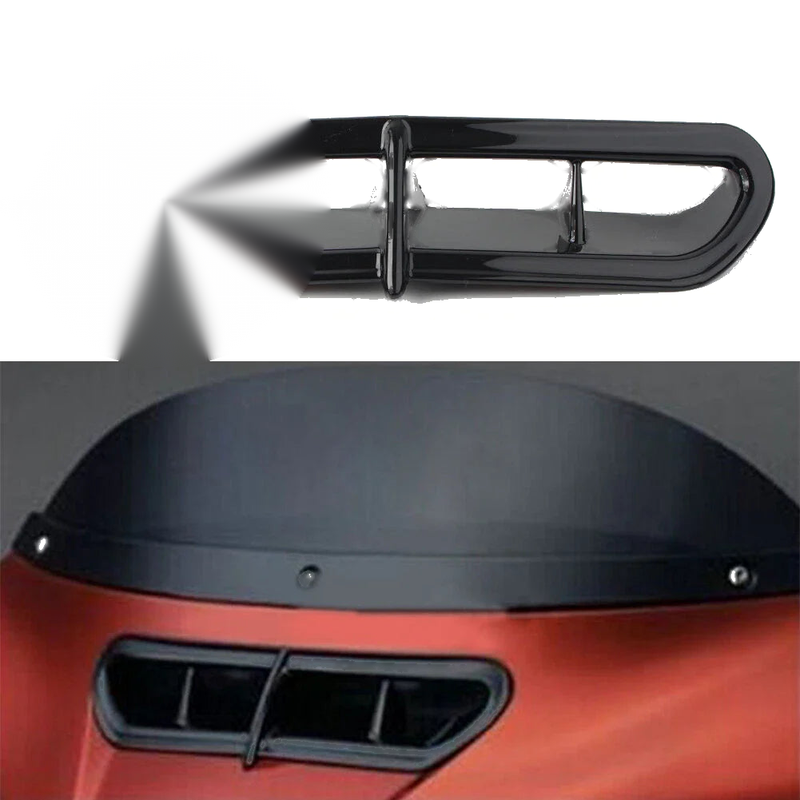 Harley Touring Electra Tri-Glide Fairing Black Vent Air Duct Bezel (2014-2015)