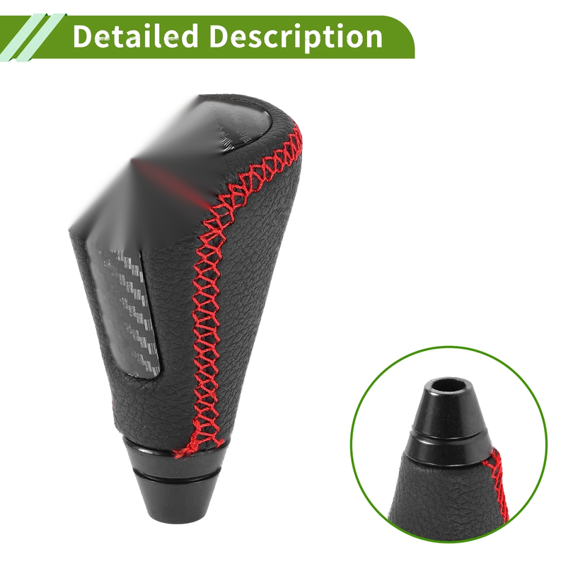 Lexus GS300 2006-2011 Plastic Faux Leather Black Red Automatic Gear Shift Knob