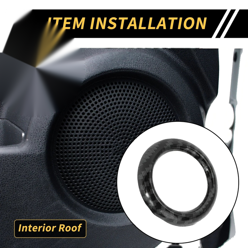 Ford Maverick Carbon Fiber Roof Speaker Ring Cover Trim (2022-2024)