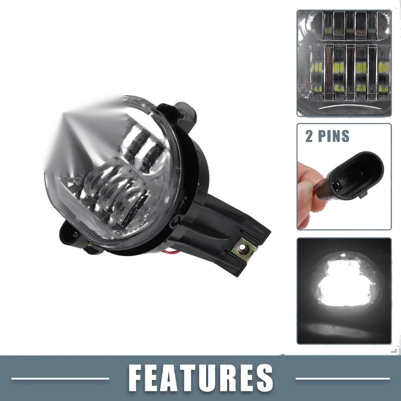 Dodge Ram 2500 (2010-2023) - 1 Pair White Lights LED Fog Lights