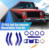 Jeep Wrangler JK (2011-2018) - Blue Decoration Set 12 x Interior Trim Kit