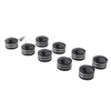 Harley  - 10 x Black CNC 9mm Motor Bolt Topper Caps Covers
