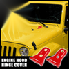 Jeep Wrangler JL JLU (2018-2021) Red 2 x Engine Hood Hinge Trim Covers