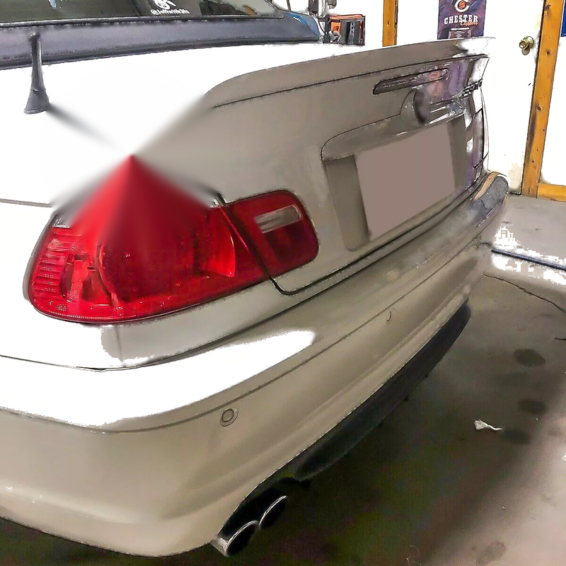 BMW E46 CONV Jet Black Boot Lip Spoiler (2000-2006)