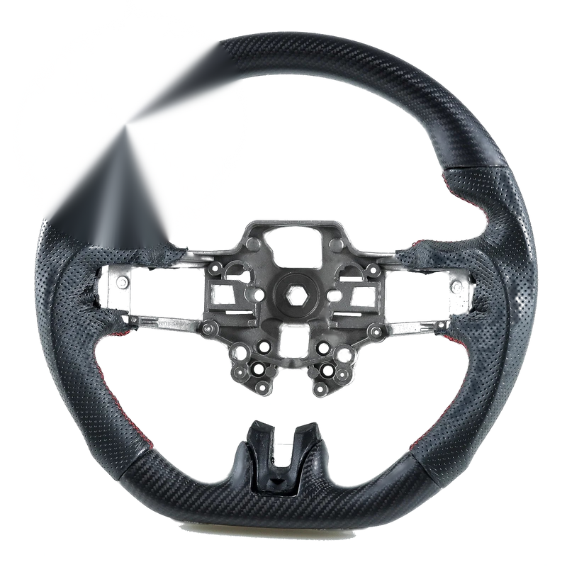 Ford Mustang Steering Wheel Matte Black Carbon Fiber Perforated Leather (2019)