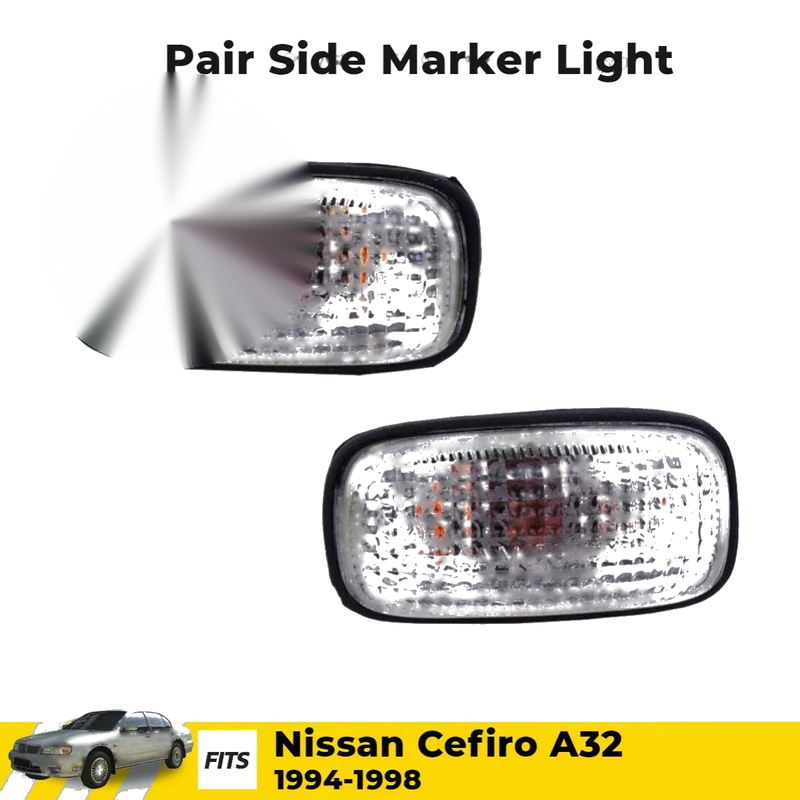 Pair Side Marker Light Fits Nissan Cefiro Maxima 30J Infinity A32 1994-1998 D10