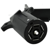 US to EU Trailer Light Converter 7-Way Blade to 7-Pin Round Plug