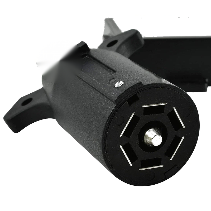 US to EU Trailer Light Converter 7-Way Blade to 7-Pin Round Plug