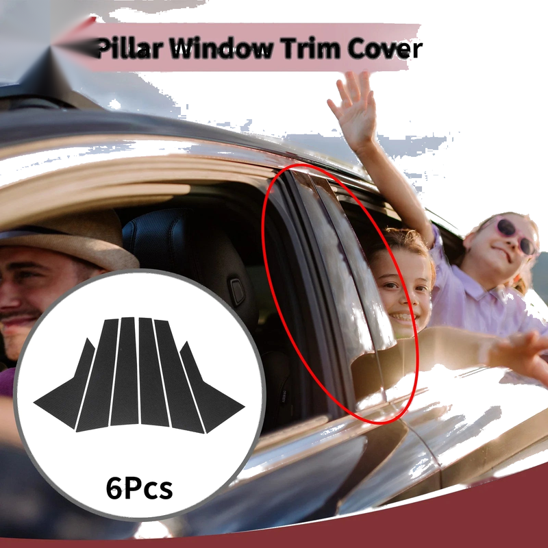 Hyundai Grandeur / Azera 2012-2017 Carbon Fiber Door Pillar Window Trim