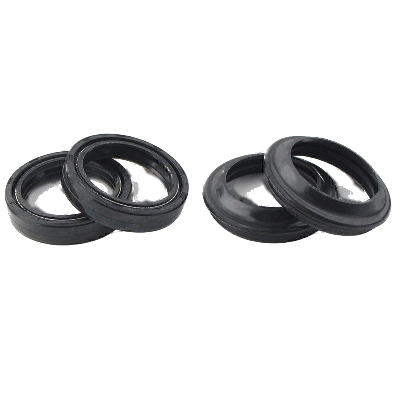 Front Fork Damper Shock Absorber 4 x Black Oil Seals Dust Seals (50-63)