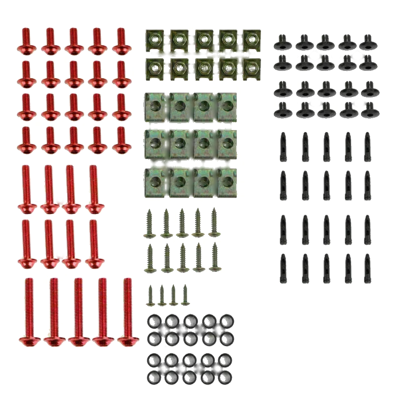 BS7 F2 223PCS Red Fairing Screws & Clips Set