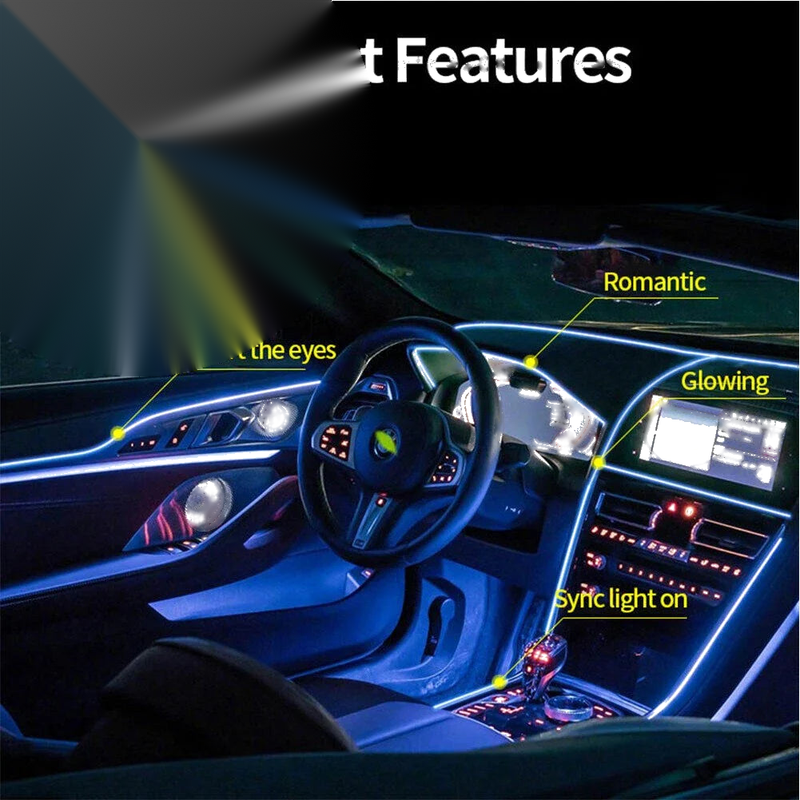 Car Interior Atmosphere - USB 5 Meter LED Strip Lights (2015-2023)