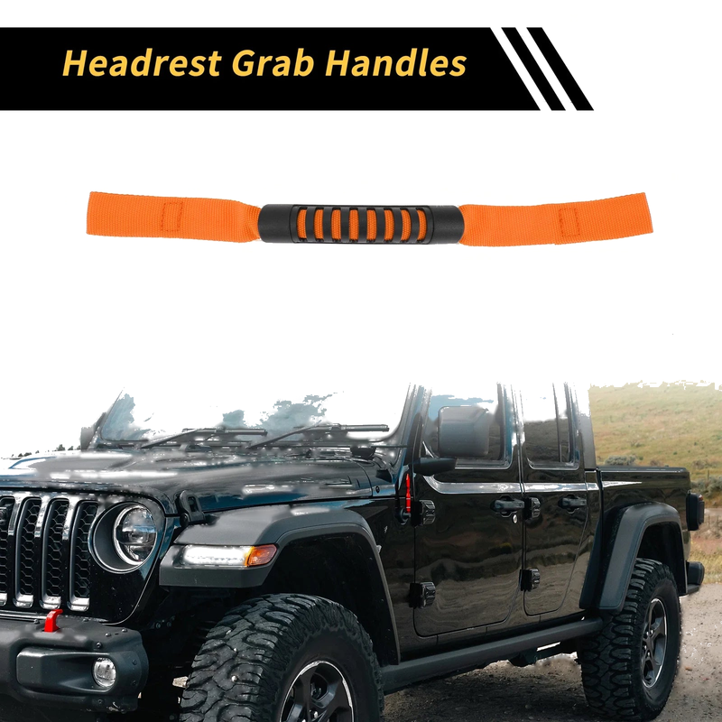 Jeep Wrangler (2011-2023) - Orange 2 x Headrest Grab Handles