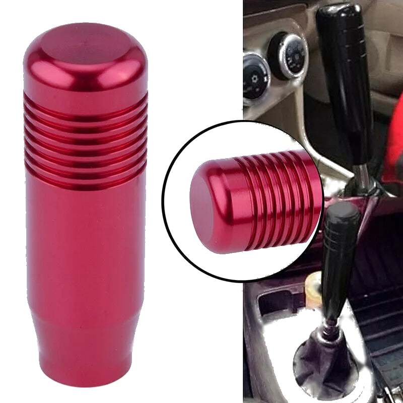 Auto - Red Universal Aluminum Manual Car Gear Shift Knob (Fits Most Models)