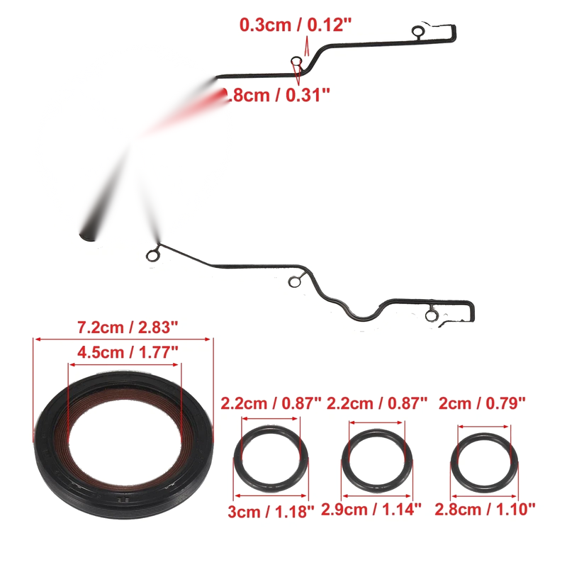GM 4.8L 5.3L 5.7L 6.0L Engine Timing Cover Seal Gaskets Set (2000-2023)