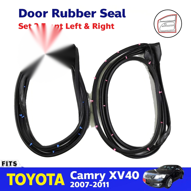 Door Rubber Seal Front FL+FR Fits Toyota Camry ACV40 ACV41 GSV40 SED 2007-11 D05