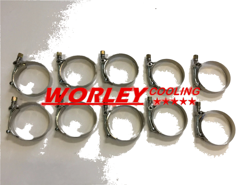 10 x 3 Inch Stainless Steel T-Bolt Silicone Hose Clamp