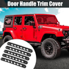 Jeep Wrangler JK 5 x Black Door Handle Insert Trim Covers (2007-2018)