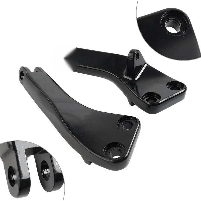 Harley Dyna FXDF FXDL FXDC FXDWG Black Passenger Foot Peg Mount Brackets