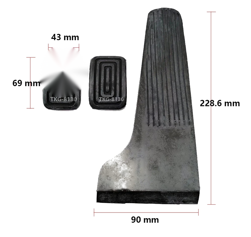 Mazda B1600 Clutch Brake Accelerator Pedal Pad Cover (1972-1978)