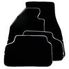 BMW 7 Series G12 Long Version 2015-2021 (2 x) White Trim Black Floor Mats