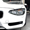 BMW 1 Series F20 F21 2 x Gloss Black Headlight Eyelid Trim Covers (11-14)