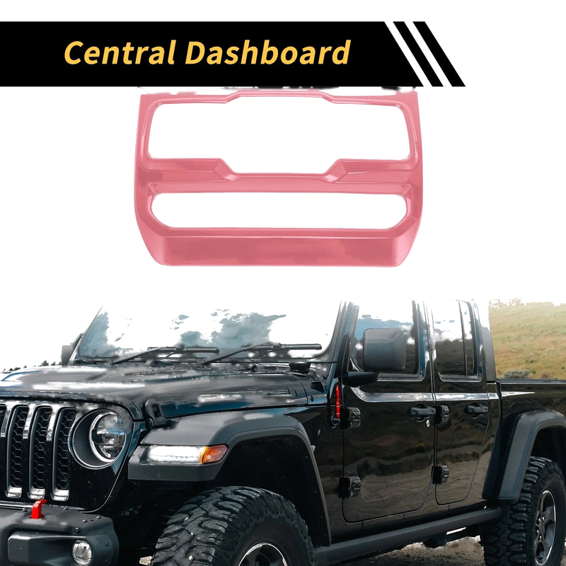 Jeep Wrangler JL JLU (2018-2024) Pink Dashboard Center Control Panel Cover