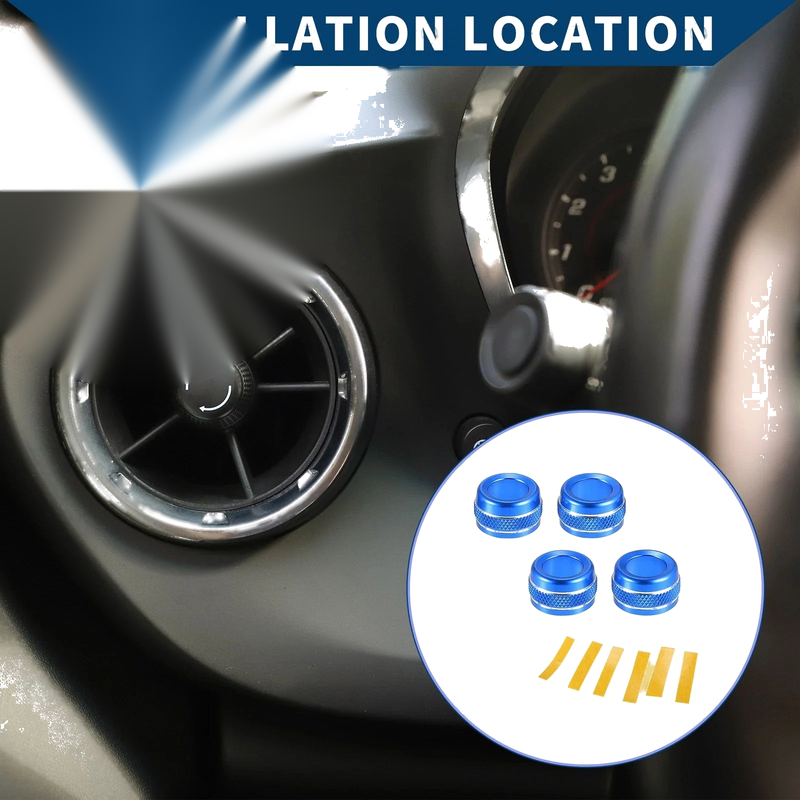 Ford Bronco Sport (2021-2023) - 4 Pcs AC Vent Adjust Switch Knob Cover Ring