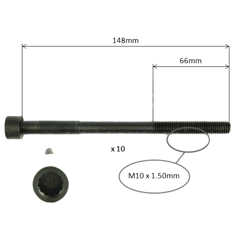 Corolla ZRE152 ZRE182 2 x Engine Cylinder Head Bolt Set (2007–2018)
