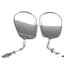 Harley Electra Glide Teardrop Short Stem Chrome Side Mirrors