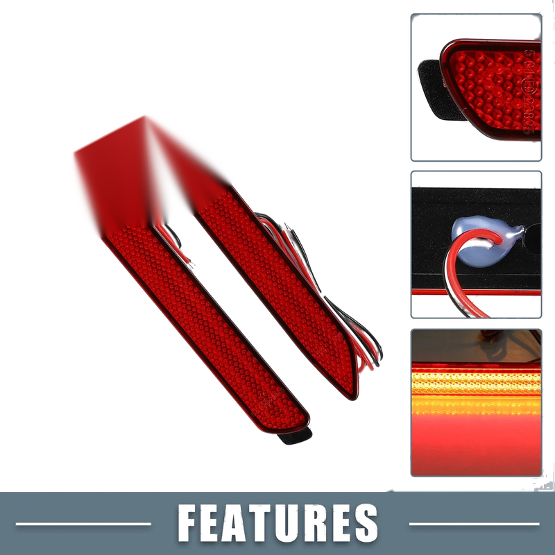Toyota RAV4 Rear Bumper Reflector LED Brake Tail Lights (2019-2023)