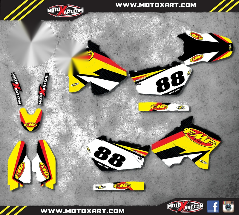 Suzuki RM 125 250 (2001-2016) - Thermal Style Decals Custom Sticker Kit
