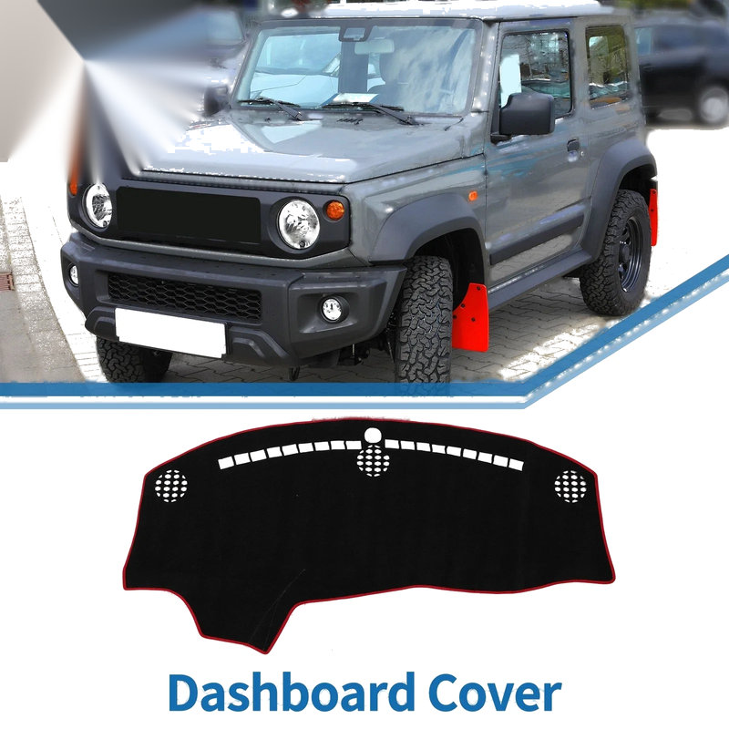 Dodge Challenger (2015-2024) Black Red Dash Cover Mat