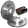 Ford Territory TX TS TY Front Drilled Slotted Disc Rotors + Brake Pads