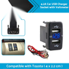 Toyota Hilux, Prado, Camry, RAV4 USB Car Charger Socket Voltmeter (2007-2023)