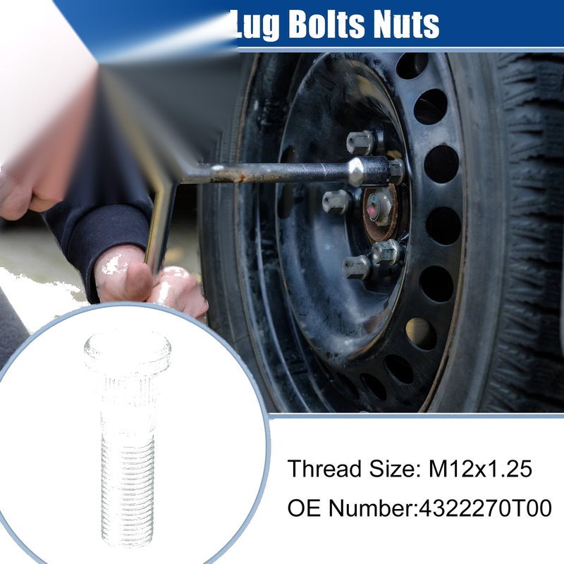 Nissan Sentra 5 x M12x1.25 Wheel Bolts (1995-2022)