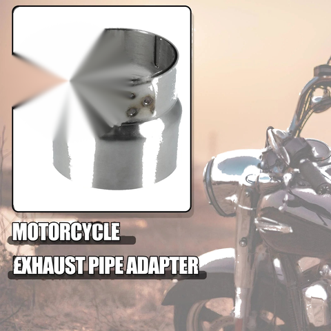 Motorcycle 51-62mm 2.0-2.4in Exhaust Pipe Adapter Connector Reducer Muffler