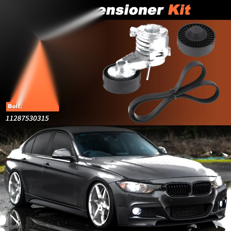 BMW X3 X5 Z4 128i 325i Serpentine Belt Tensioner w/Idler Pulley (2006-2013)