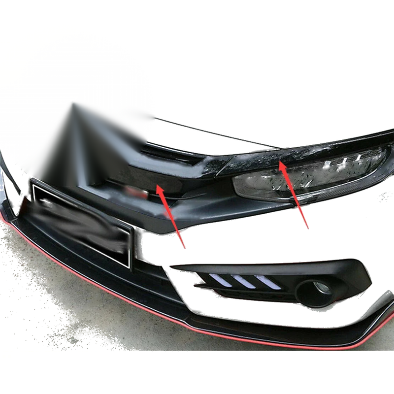 Honda Civic Bumper Grille Trim Stripes (2016-2020)