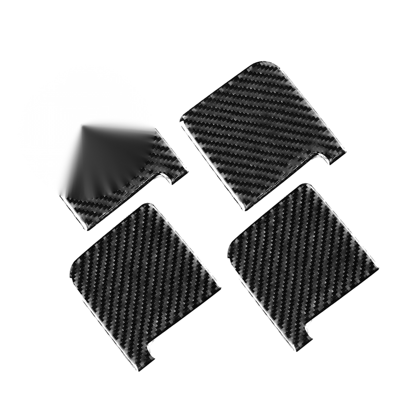 Toyota Tundra 4 x Black Carbon Fiber Door Handle Bowl Covers (2014-2021)