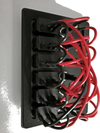 12V 6 Switch Panel Weatherproof Black Textured Alloy Pre-Wired