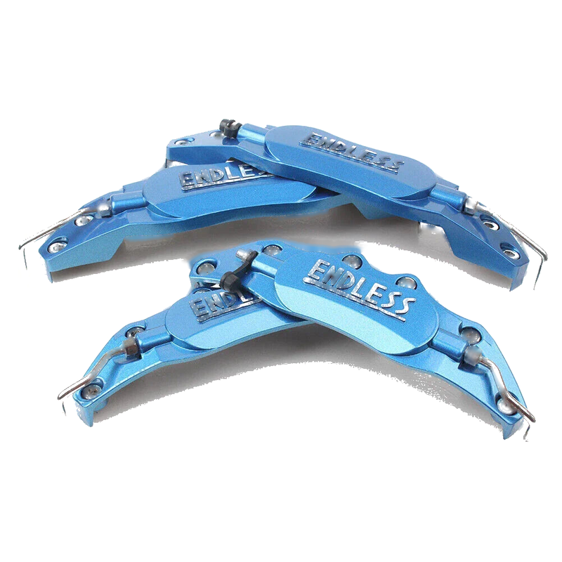 Universal Car Front & Rear Blue 4 Pcs 3D Metal Brake Caliper Covers
