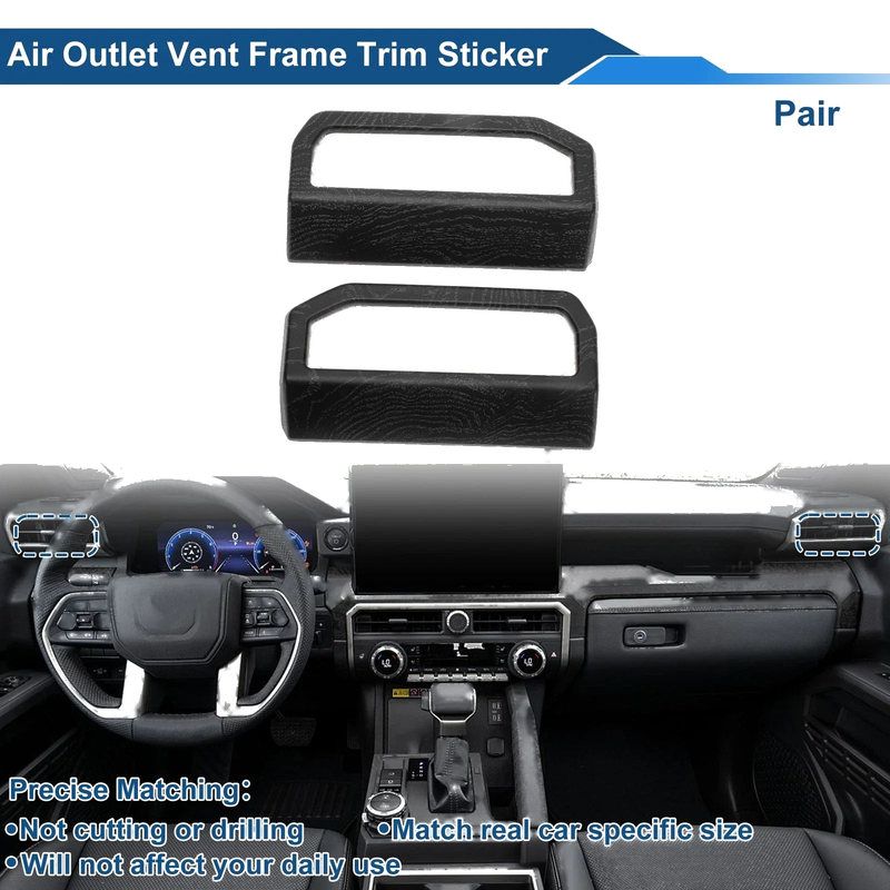 Toyota Tacoma Black Woodgrain Air Condition Outlet Vent Trim Cover Frame