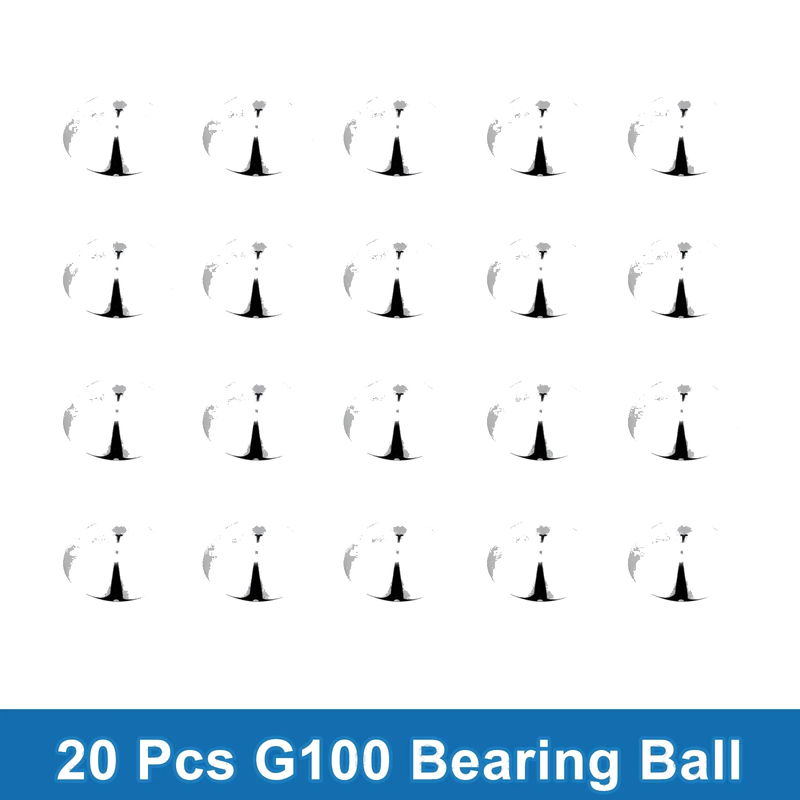13.0mm Bearing Ball, Steel G100 Precision Silver Tone 20 pcs