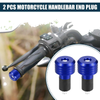 Motorcycle Handlebar End Plug 18-20mm 30mm OD Blue 2 x